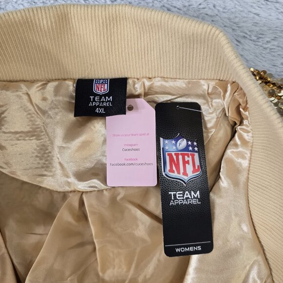 San Francisco 49ers 4XL Women’s Official NFL Two-Tone Team  Sequin Jacket New - Picture 10 of 11